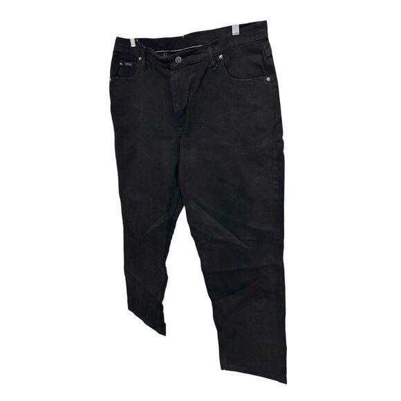 Riders By Lee Womens Black Denim Straight Leg Capri Pants Size 18 Petite - Picture 3 of 8